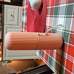 Travel Portable Toothbrush Cup Bathroom Toothpaste Holder Storage Case pink